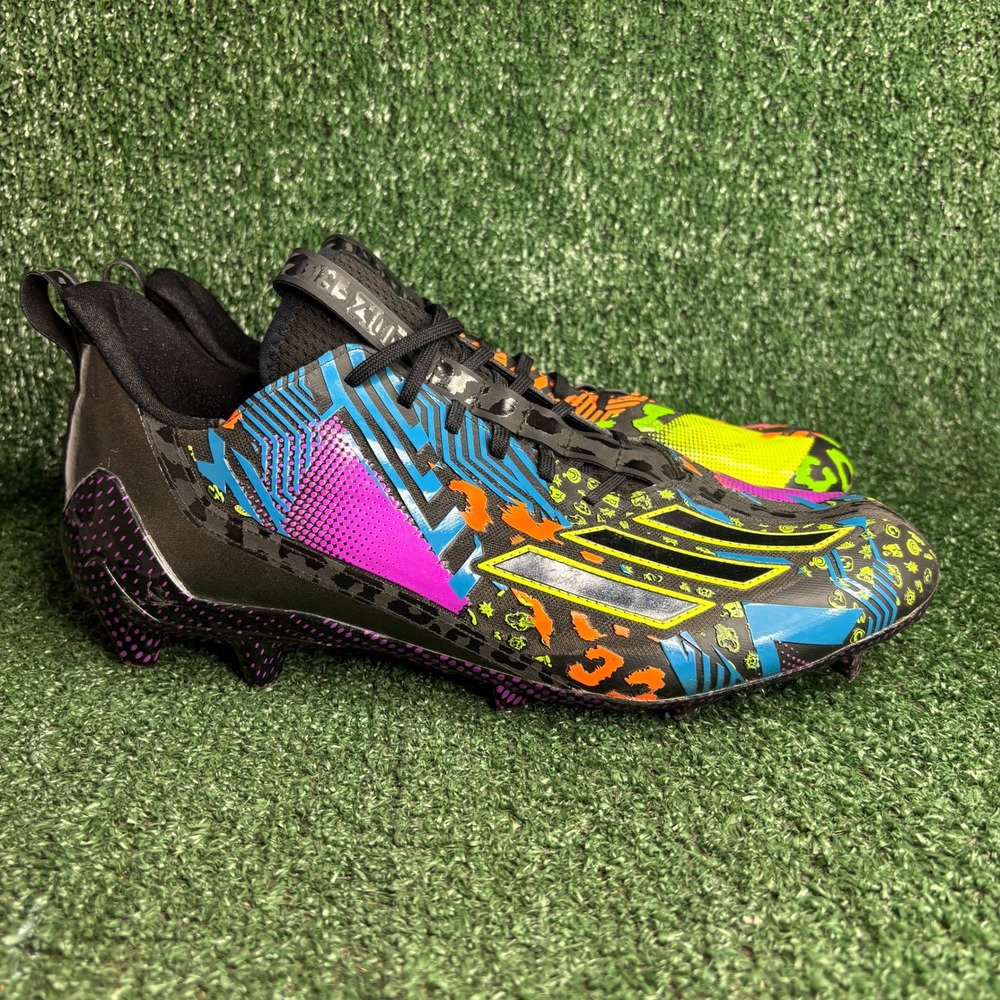 adidas Adizero 12.0 Mismatch Football Cleats Three Stripe Black Multi Mens Sz 13